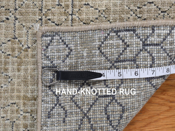 2'0" x 2'3" New Hand Knotted Beige Wool & Silk Square Oriental Rug - MOA10278027