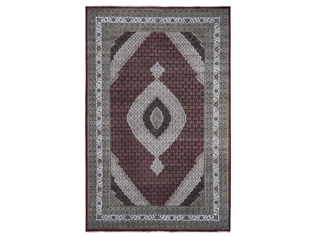 10'0" x 16'0" New Hand Knotted Red Wool Rectangle Oriental Rug - MOA10278032