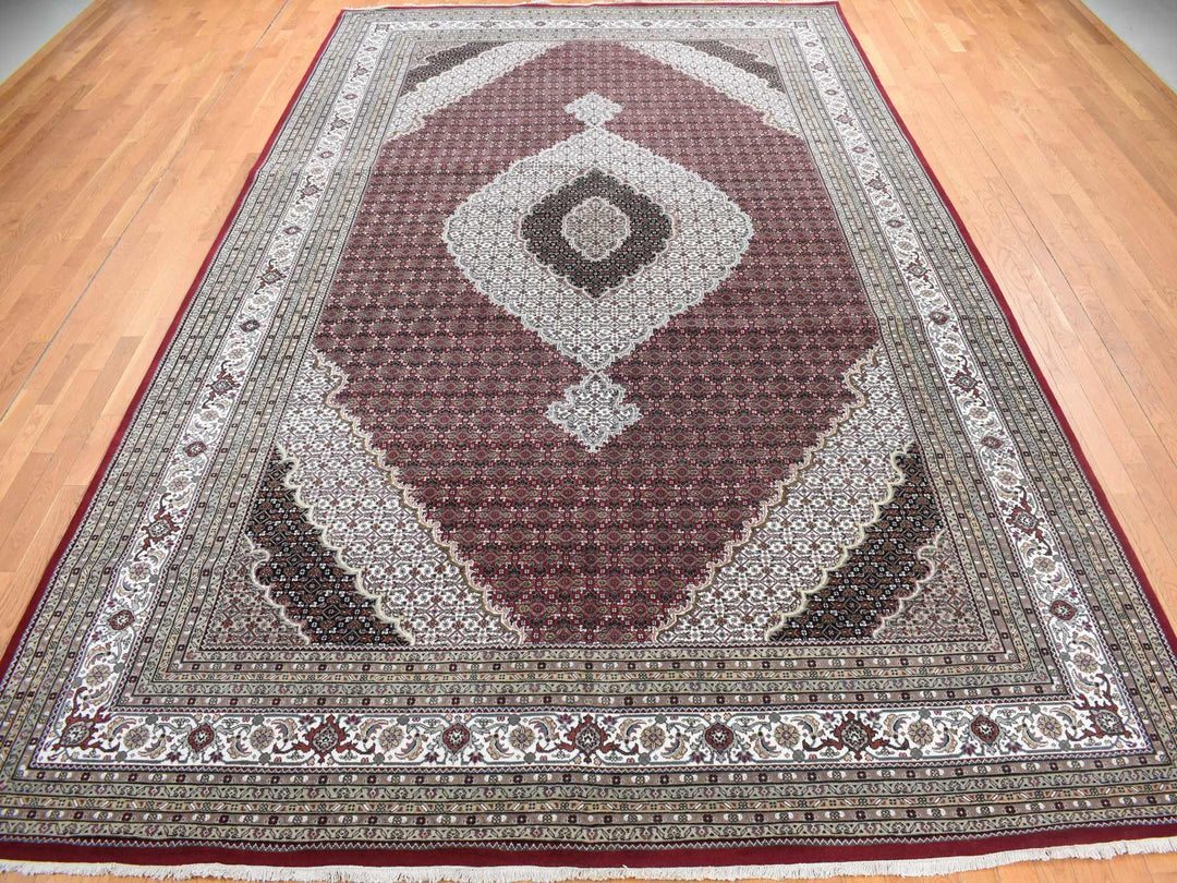 10'0" x 16'0" New Hand Knotted Red Wool Rectangle Oriental Rug - MOA10278032