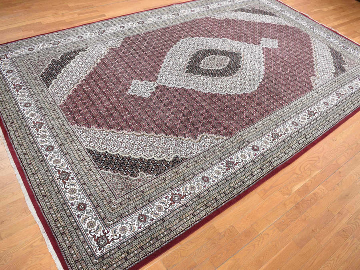 10'0" x 16'0" New Hand Knotted Red Wool Rectangle Oriental Rug - MOA10278032