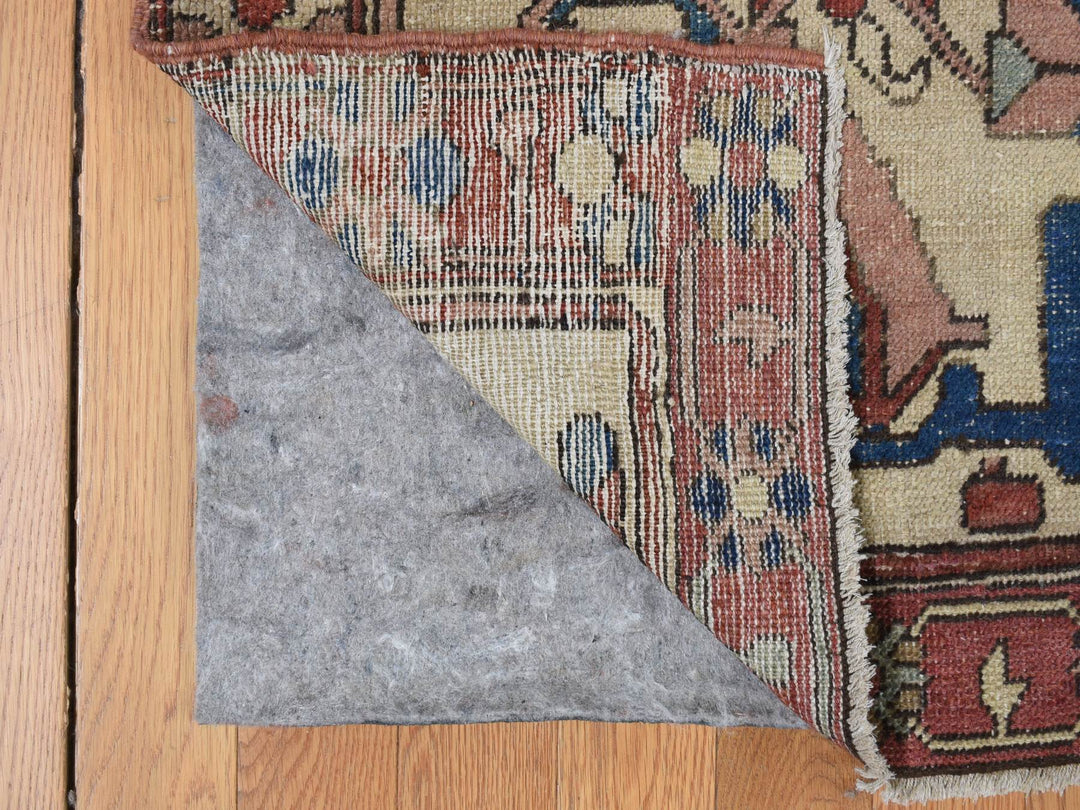 11'3" x 15'3" Vintage Hand Knotted Red Wool Rectangle Oriental Rug - MOA10278057