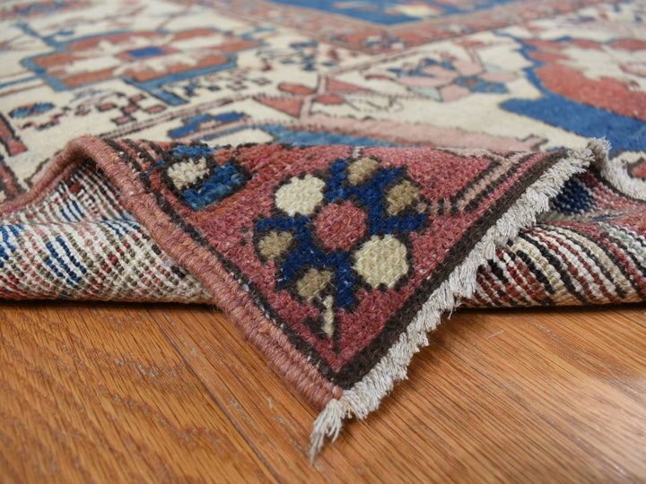 11'3" x 15'3" Vintage Hand Knotted Red Wool Rectangle Oriental Rug - MOA10278057