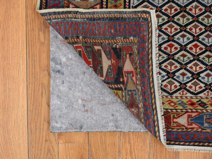 3'1" x 6'0" Vintage Hand Knotted Ivory Wool Runner Oriental Rug - MOA10278059