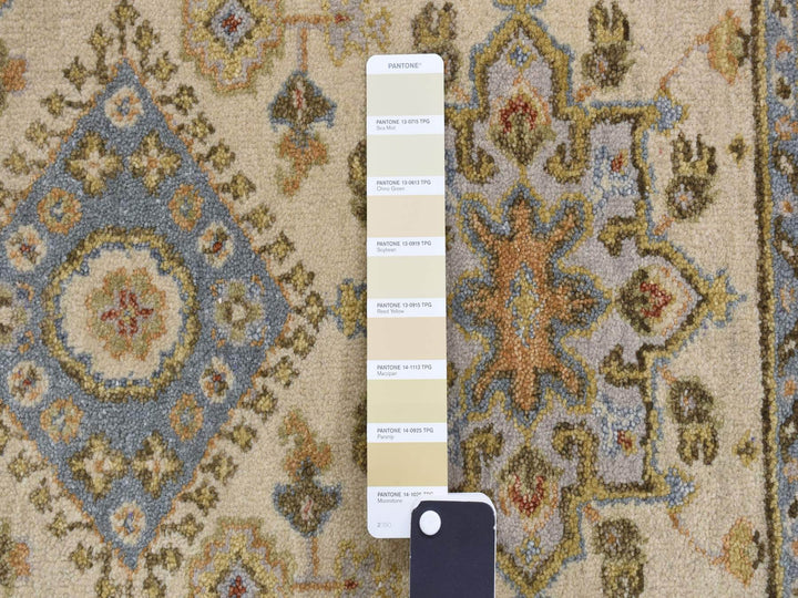 3'0" x 5'1" New Hand Knotted Ivory Wool Rectangle Oriental Rug - MOA10278062
