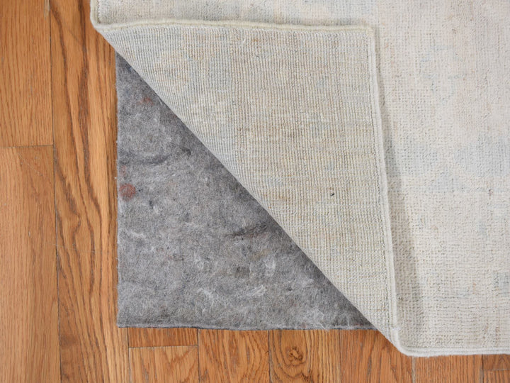 2'8" x 12'0" New Hand Knotted Ivory Wool Runner Oriental Rug - MOA10278070