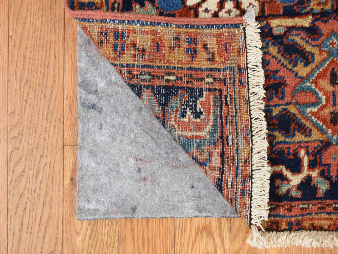 8'6" x 12'0" Vintage Hand Knotted Red Wool Rectangle Oriental Rug - MOA10278071