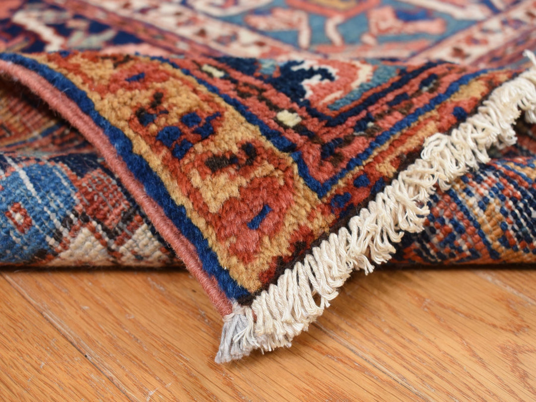 8'6" x 12'0" Vintage Hand Knotted Red Wool Rectangle Oriental Rug - MOA10278071
