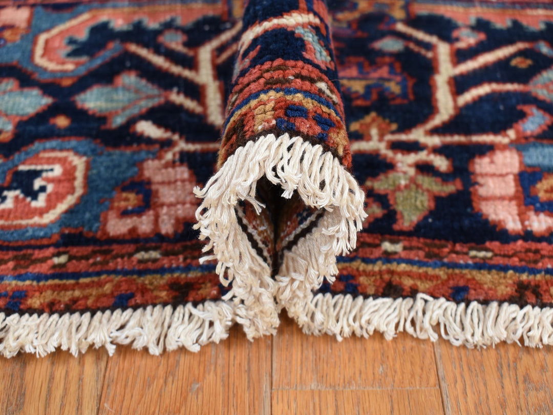 8'6" x 12'0" Vintage Hand Knotted Red Wool Rectangle Oriental Rug - MOA10278071