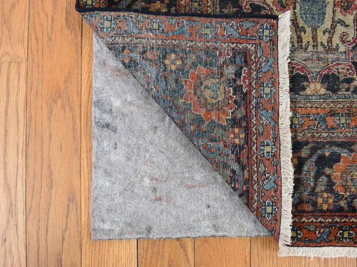 4'1" x 6'4" Vintage Hand Knotted Blue Wool Rectangle Oriental Rug - MOA10278073