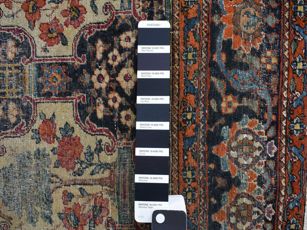 4'1" x 6'4" Vintage Hand Knotted Blue Wool Rectangle Oriental Rug - MOA10278073