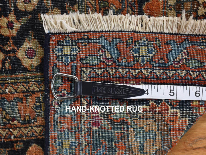 4'1" x 6'4" Vintage Hand Knotted Blue Wool Rectangle Oriental Rug - MOA10278073