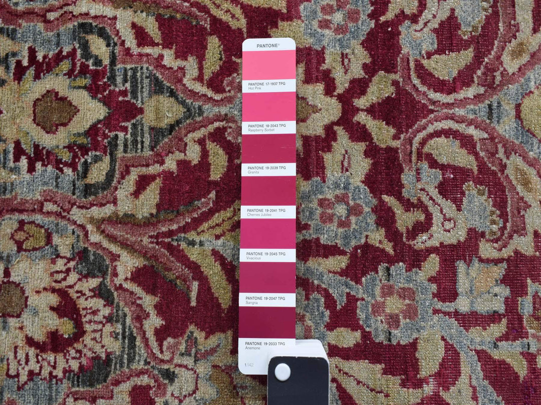 8'9" x 12'6" Vintage Hand Knotted Red Wool Rectangle Oriental Rug - MOA10278083