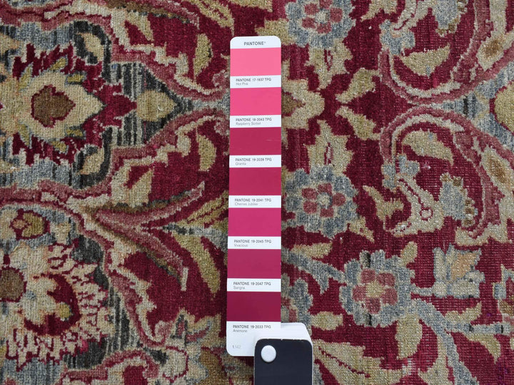 8'9" x 12'6" Vintage Hand Knotted Red Wool Rectangle Oriental Rug - MOA10278083