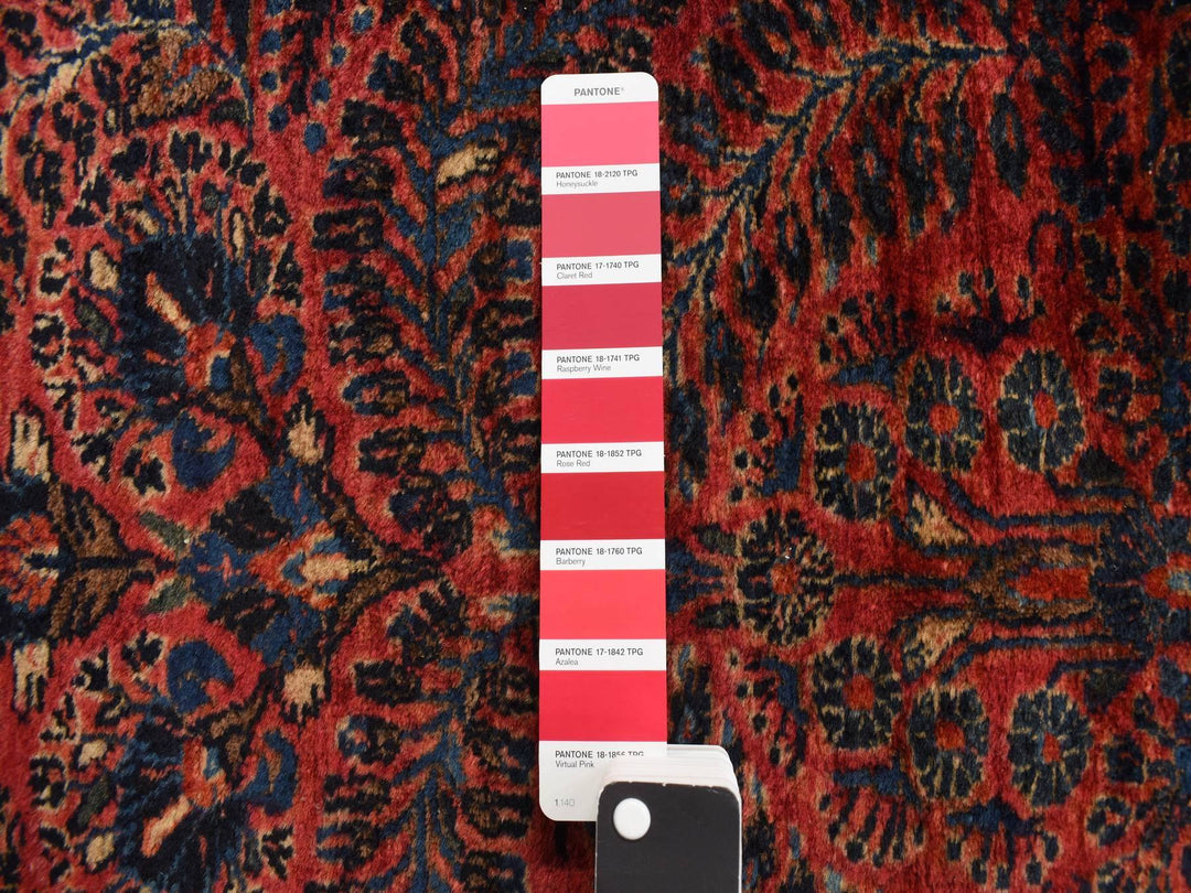 2'2" x 13'1" Vintage Hand Knotted Red Wool Runner Oriental Rug - MOA10278090