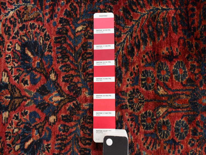 2'2" x 13'1" Vintage Hand Knotted Red Wool Runner Oriental Rug - MOA10278090