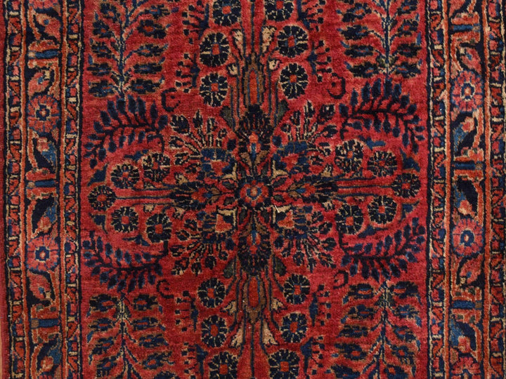 2'2" x 13'1" Vintage Hand Knotted Red Wool Runner Oriental Rug - MOA10278090