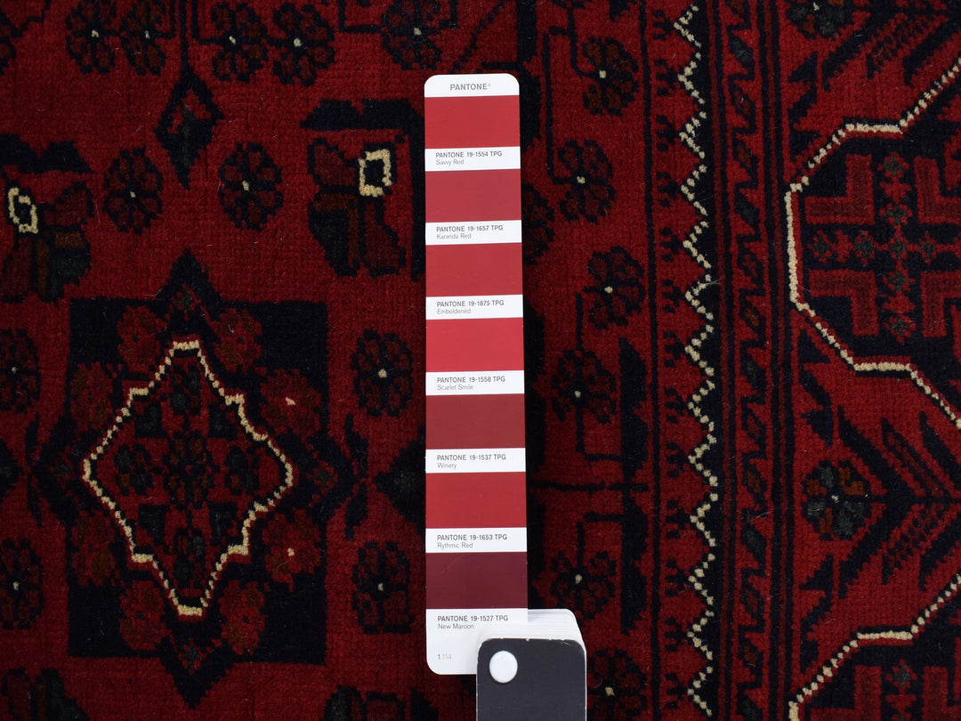 3'4" x 4'8" New Hand Knotted Red Wool Rectangle Oriental Rug - MOA10278091