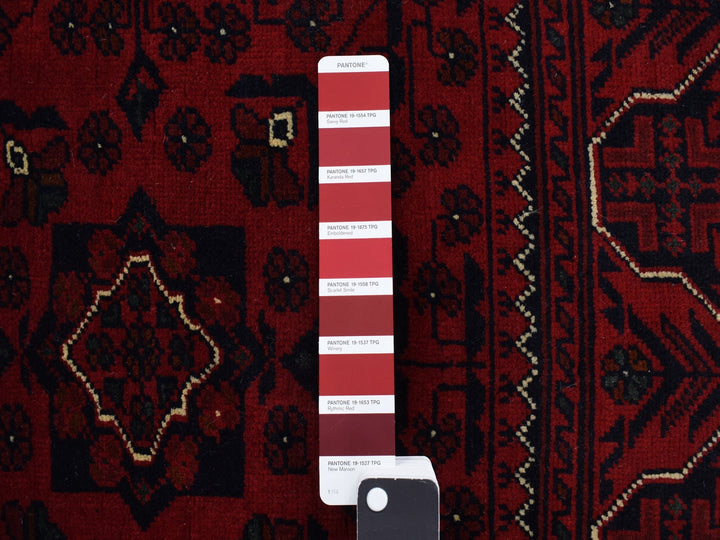 3'4" x 4'8" New Hand Knotted Red Wool Rectangle Oriental Rug - MOA10278091