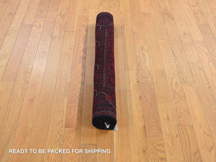 3'4" x 4'8" New Hand Knotted Red Wool Rectangle Oriental Rug - MOA10278091