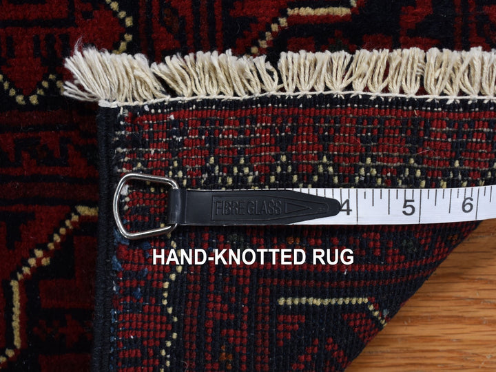 3'4" x 4'8" New Hand Knotted Red Wool Rectangle Oriental Rug - MOA10278091