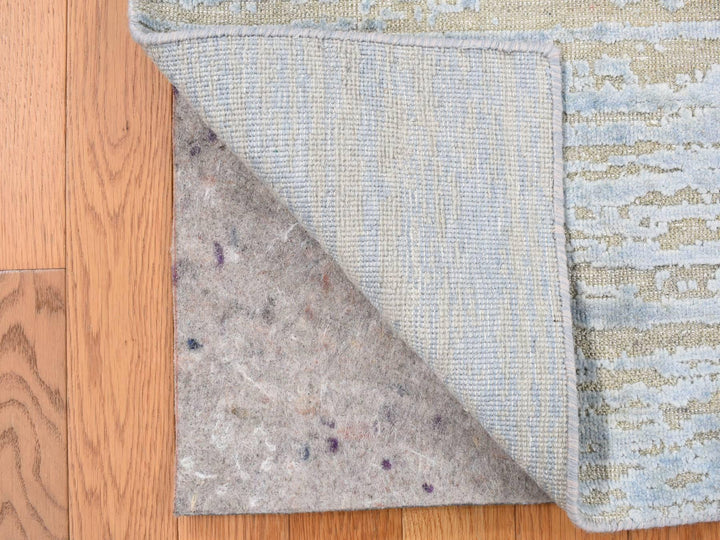 2'0" x 3'0" New Hand Knotted Blue Wool & Silk Rectangle Oriental Rug - MOA10278106
