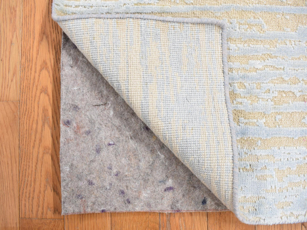 2'0" x 3'0" New Hand Knotted Blue Wool & Silk Rectangle Oriental Rug - MOA10278108