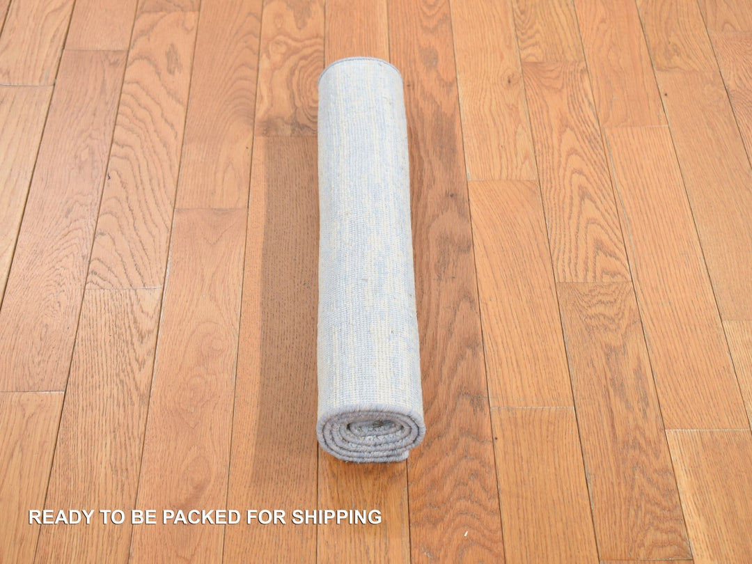 2'0" x 3'0" New Hand Knotted Blue Wool & Silk Rectangle Oriental Rug - MOA10278108