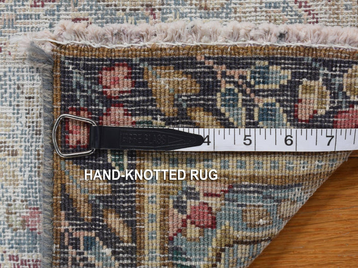 1'10" x 3'7" Vintage Hand Knotted Blue Wool Rectangle Oriental Rug - MOA10278134
