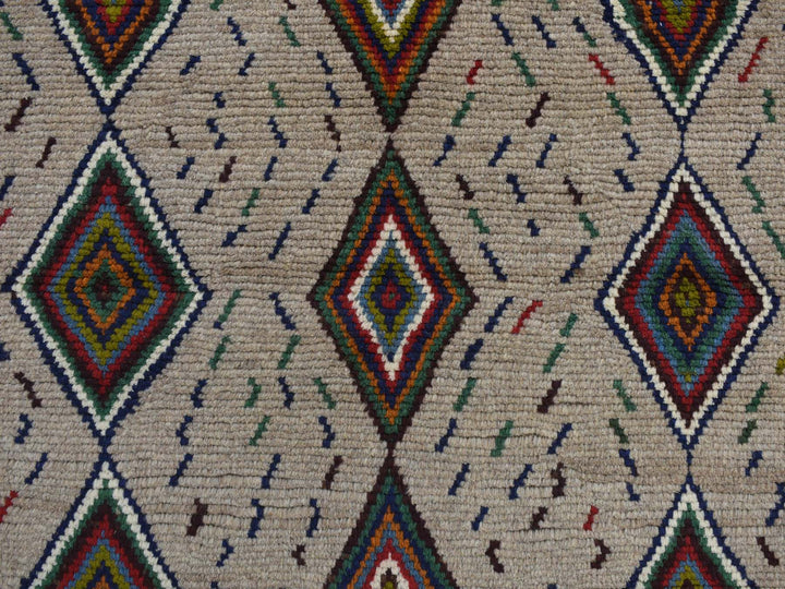 3'10" x 5'8" New Hand Knotted Brown Wool Rectangle Oriental Rug - MOA10278141