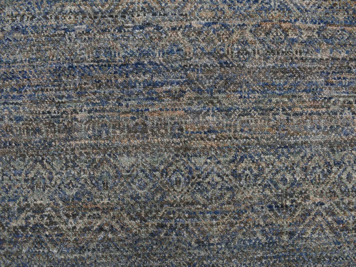 5'0" x 14'0" New Hand Knotted Blue Wool Runner Oriental Rug - MOA10278148