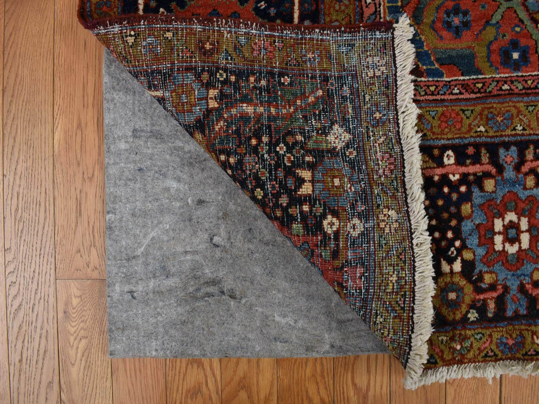 8'3" x 11'9" Vintage Hand Knotted Red Wool Rectangle Oriental Rug - MOA10278162