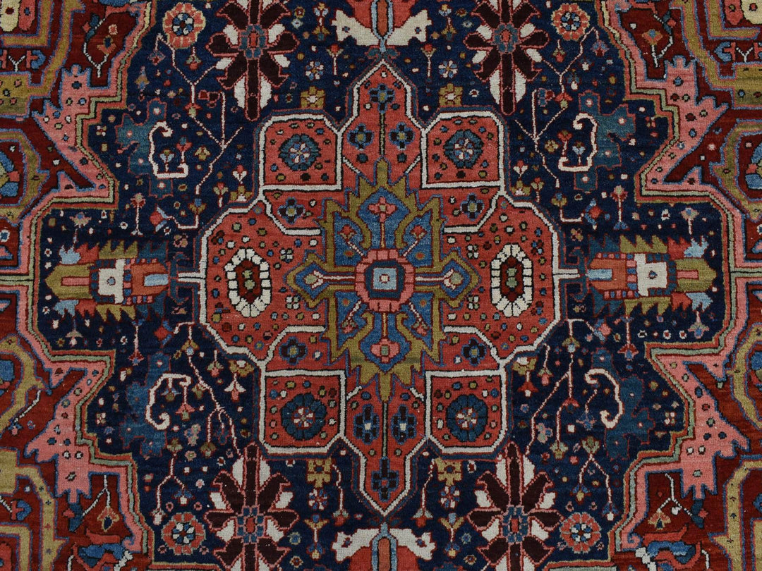8'3" x 11'9" Vintage Hand Knotted Red Wool Rectangle Oriental Rug - MOA10278162