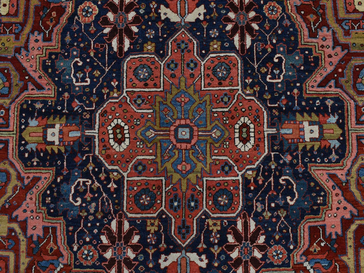 8'3" x 11'9" Vintage Hand Knotted Red Wool Rectangle Oriental Rug - MOA10278162