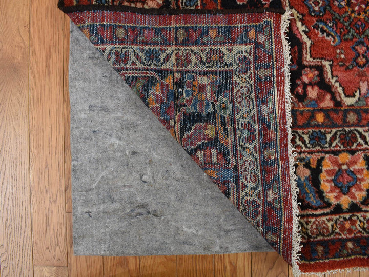 8'5" x 11'3" Vintage Hand Knotted Red Wool Rectangle Oriental Rug - MOA10278163