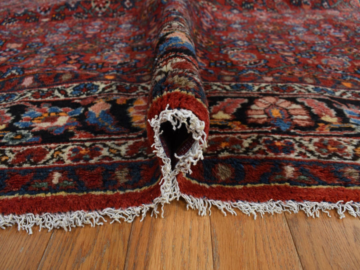 8'5" x 11'3" Vintage Hand Knotted Red Wool Rectangle Oriental Rug - MOA10278163