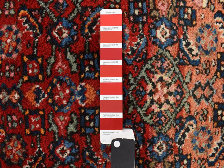 8'5" x 11'3" Vintage Hand Knotted Red Wool Rectangle Oriental Rug - MOA10278163