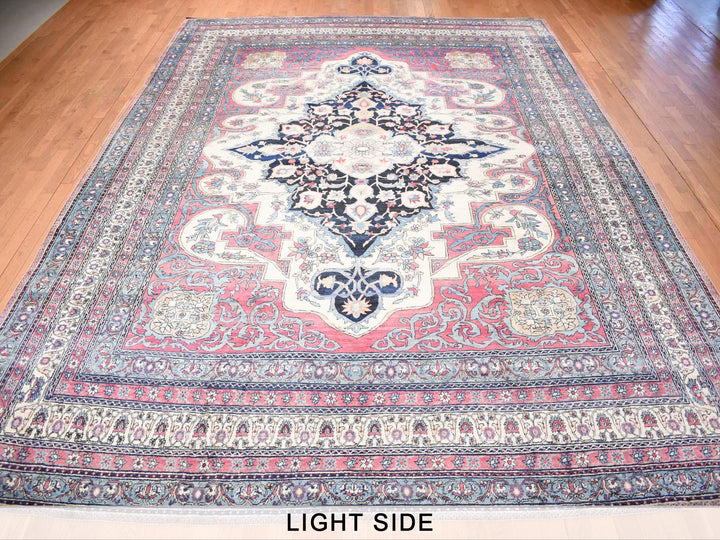 11'1" x 15'4" Vintage Hand Knotted Red Wool Rectangle Oriental Rug - MOA10278174
