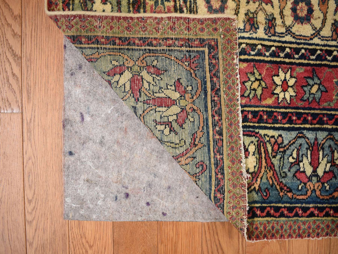 11'1" x 15'4" Vintage Hand Knotted Red Wool Rectangle Oriental Rug - MOA10278174