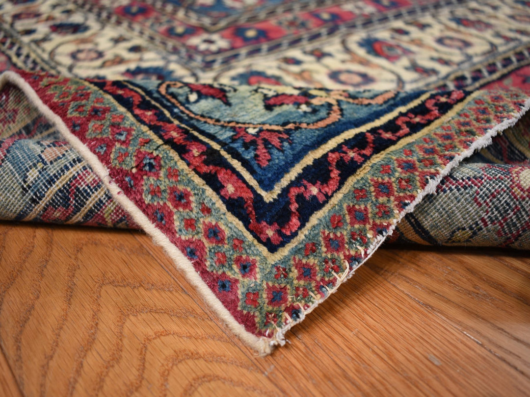 11'1" x 15'4" Vintage Hand Knotted Red Wool Rectangle Oriental Rug - MOA10278174