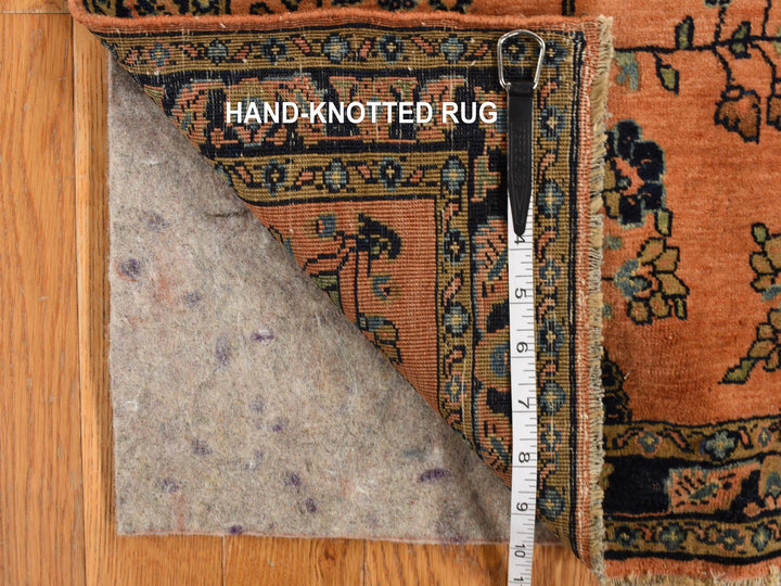 1'10" x 2'8" Vintage Hand Knotted Red Wool Rectangle Oriental Rug - MOA10278186