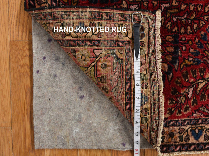 2'0" x 2'6" Vintage Hand Knotted Red Wool Rectangle Oriental Rug - MOA10278187