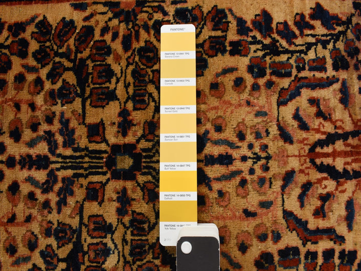 2'0" x 3'0" Vintage Hand Knotted Yellow Wool Rectangle Oriental Rug - MOA10278191