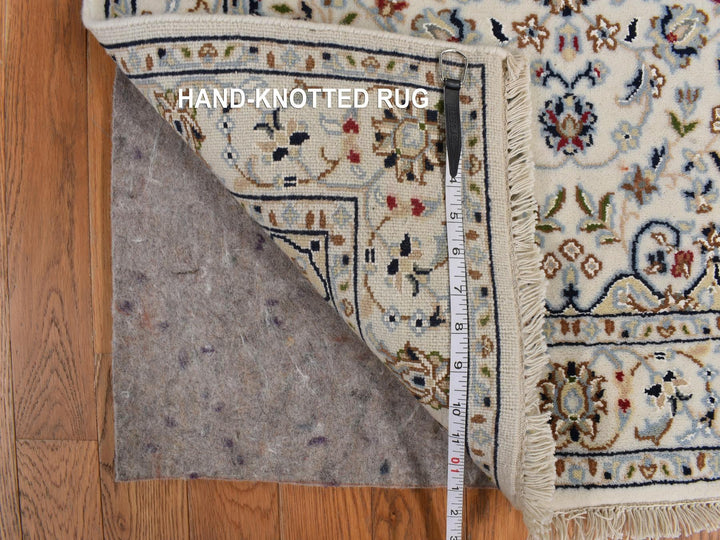 2'9" x 10'2" New Hand Knotted Ivory Wool Runner Oriental Rug - MOA10278205