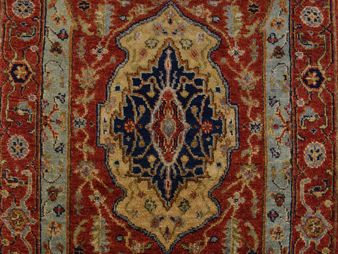 2'7" x 17'7" New Hand Knotted Red Wool Runner Oriental Rug - MOA10278209