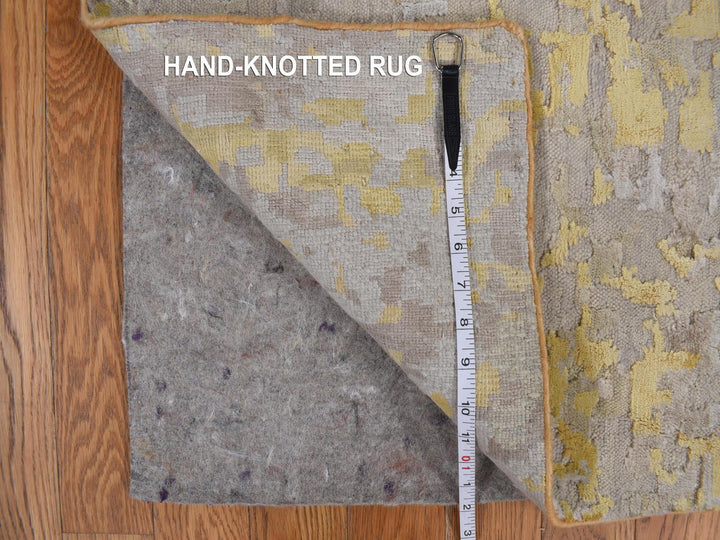 2'7" x 11'9" New Hand Knotted Beige Wool Runner Oriental Rug - MOA10278210