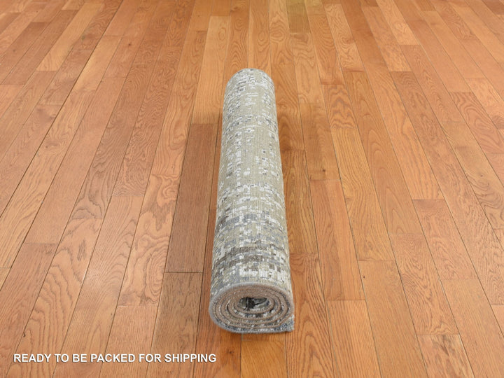 3'0" x 5'0" New Hand Knotted Blue Wool Rectangle Oriental Rug - MOA10278220