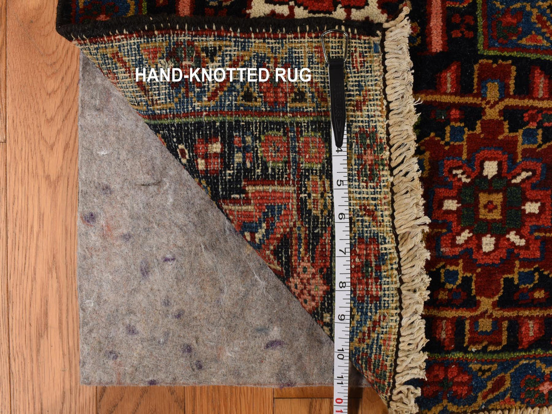 11'0" x 14'7" Vintage Hand Knotted Red Wool Rectangle Oriental Rug - MOA10278226