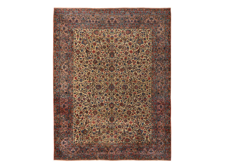 8'9" x 11'5" Vintage Hand Knotted Yellow Wool Rectangle Oriental Rug - MOA10278228