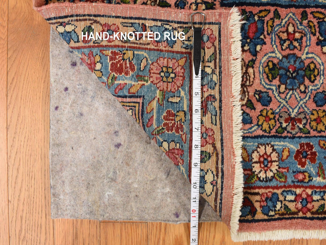 8'9" x 11'5" Vintage Hand Knotted Yellow Wool Rectangle Oriental Rug - MOA10278228