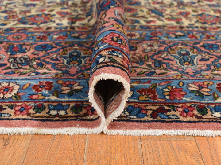8'9" x 11'5" Vintage Hand Knotted Yellow Wool Rectangle Oriental Rug - MOA10278228